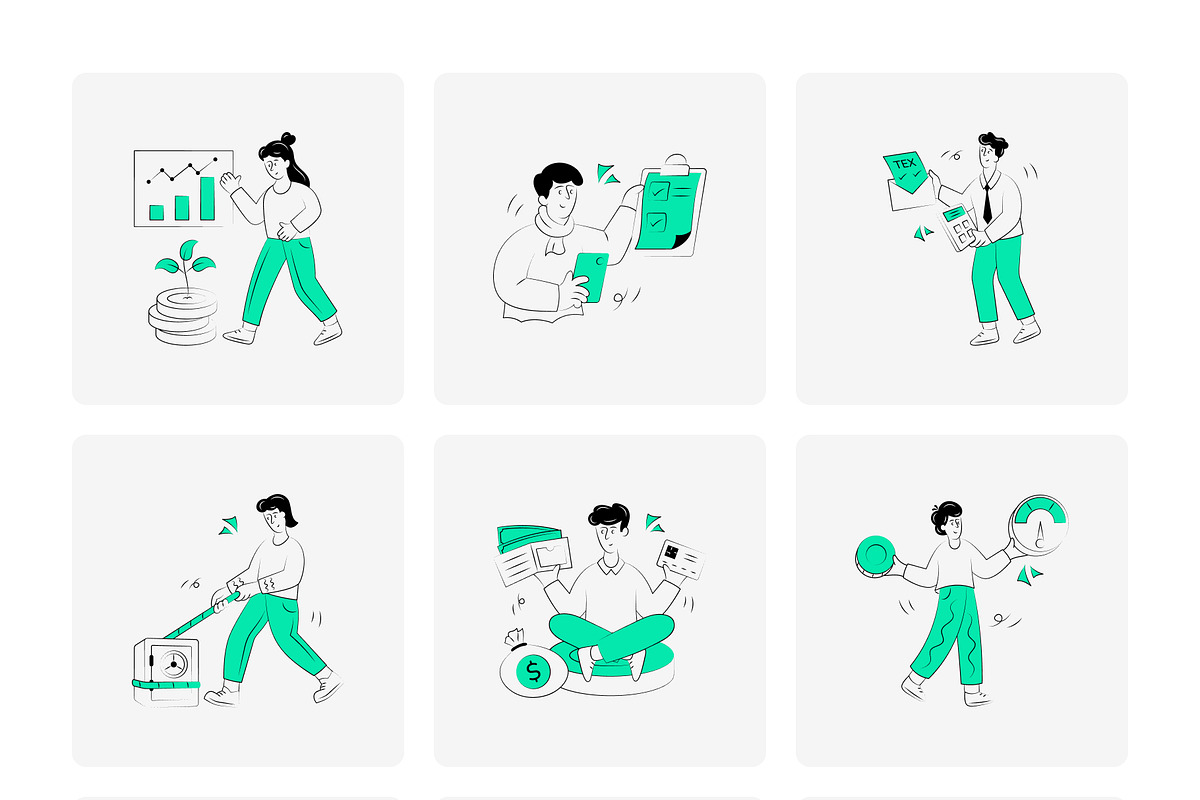 Business Illustrations Bundle, a Finance Illustration by Brickclay (Photo 11 of 19)