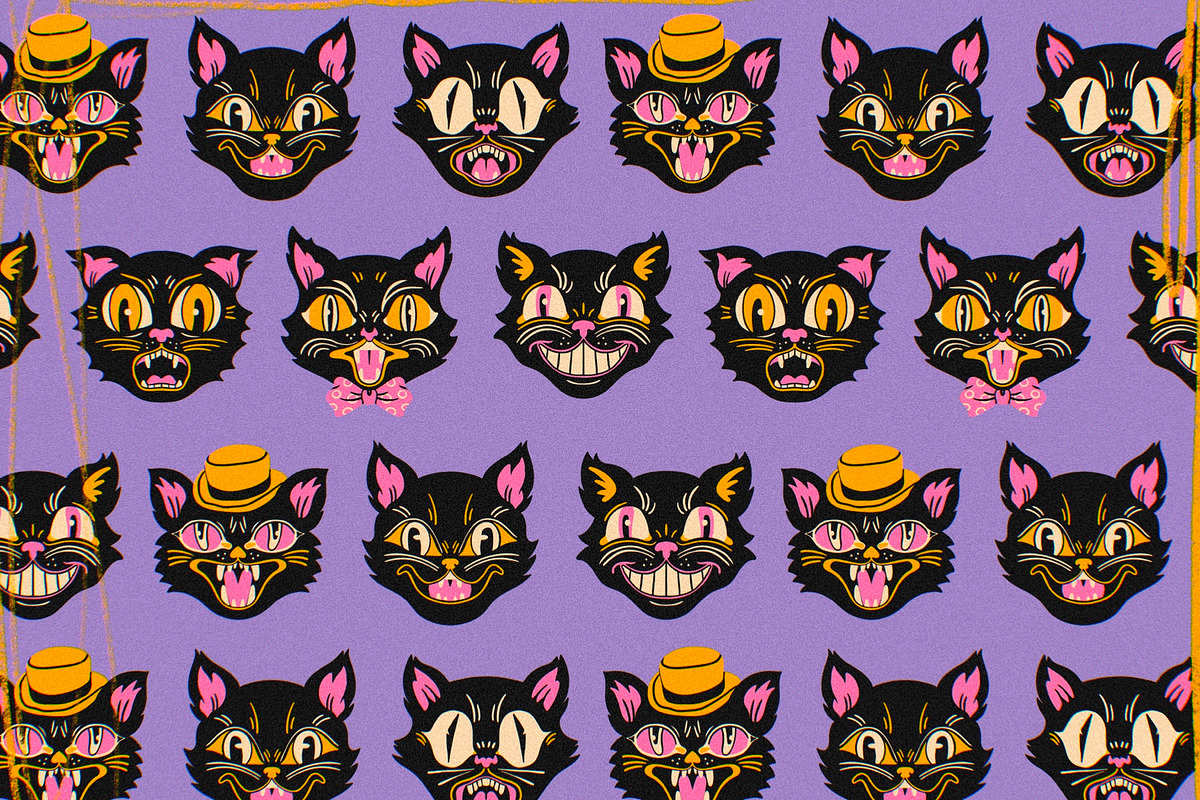 Vintage cats, a Seasonal Illustration by Twisted Tail (Photo 2 of 6)
