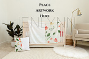 Minky Blanket, Crib Sheet + Pillow, a Product Mockup by JENLYNN Stock Shop (Thumbnail 1 of 5)
