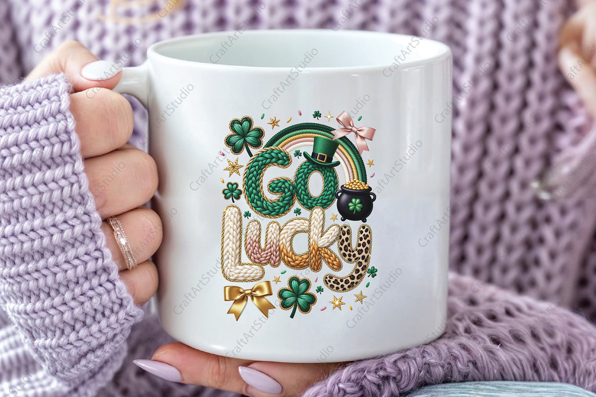 Faux Yarn St Patricks Png Lucky Png, an Illustration by CraftArtStudio (Photo 3 of 4)