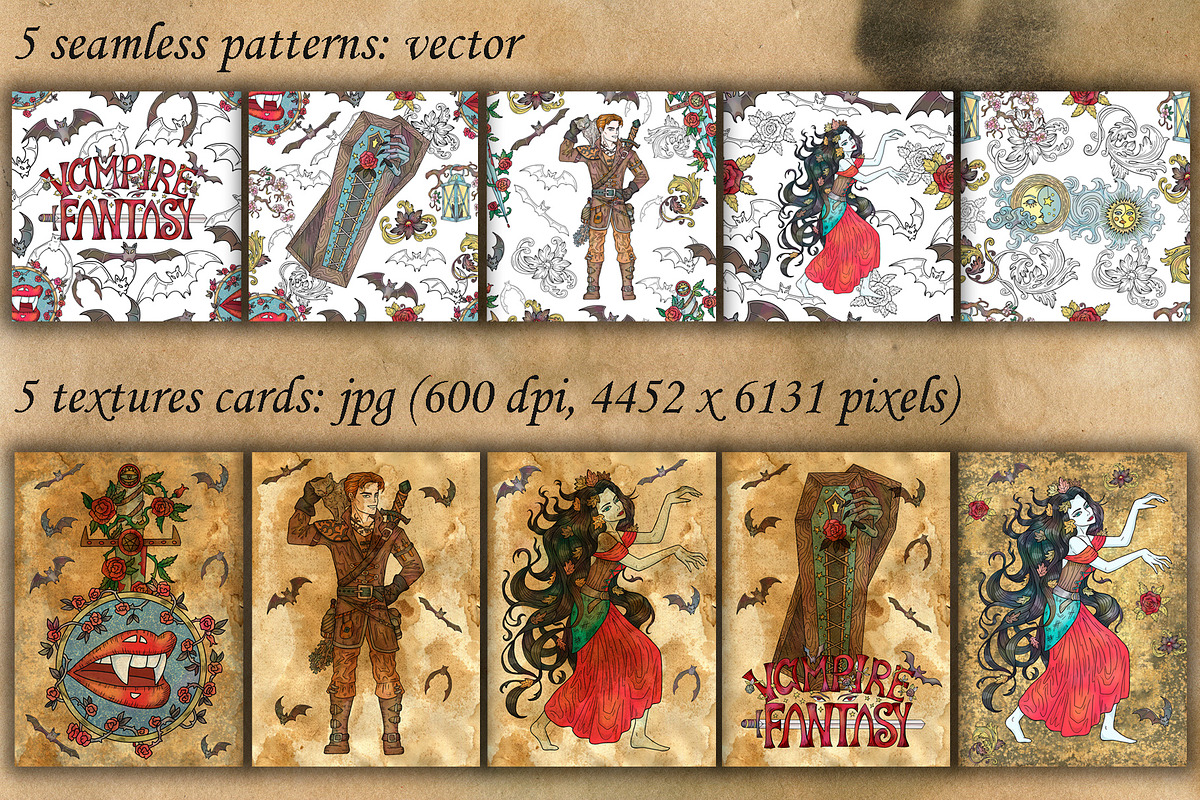 Vampire Fantasy Set, a Decorative Illustration by Samiramay (Photo 6 of 6)