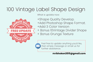 100 Vintage Label Shape Design