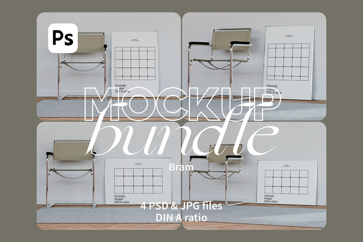 Frame Mockup Set BRAM, a Household Mockup by Bonumo (Photo 1 of 13)