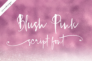 Blush Pink Handwritten Script Font