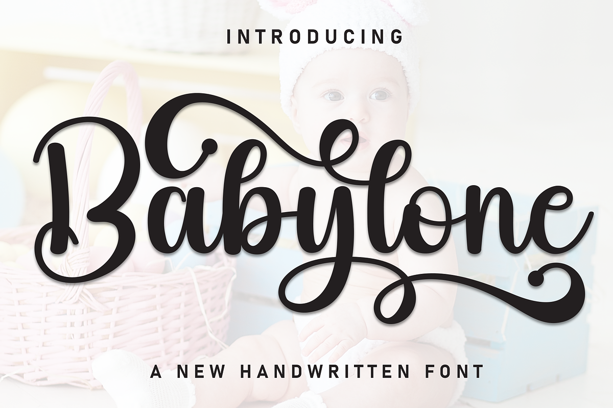 Babylone | Script Font, a Handwritten Font by Scratchones (Photo 1 of 9)