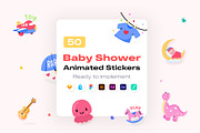 Baby Shower Animated Stickers, an Icon by Brickclay (Thumbnail 1 of 6)