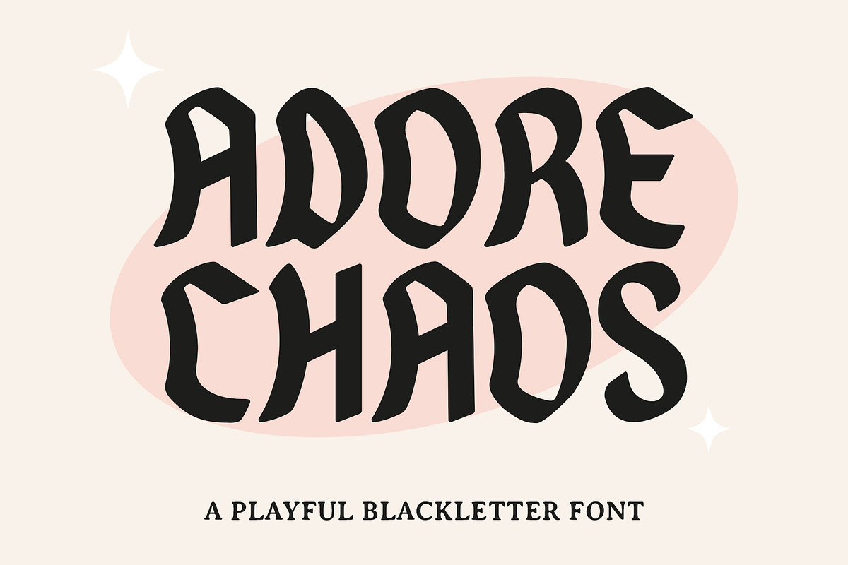 Adore Chaos- Blackletter Font, a Blackletter Font by ariodsgn (Photo 1 of 9)
