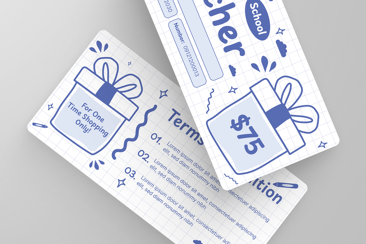 School Gift Voucher, a Print Template by Annora Studio (Photo 3 of 6)