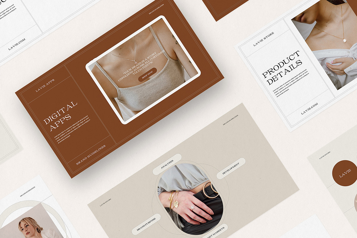LAVIE - Powerpoint Brand Guidelines, a Presentation Template by notgreystudio (Photo 9 of 12)