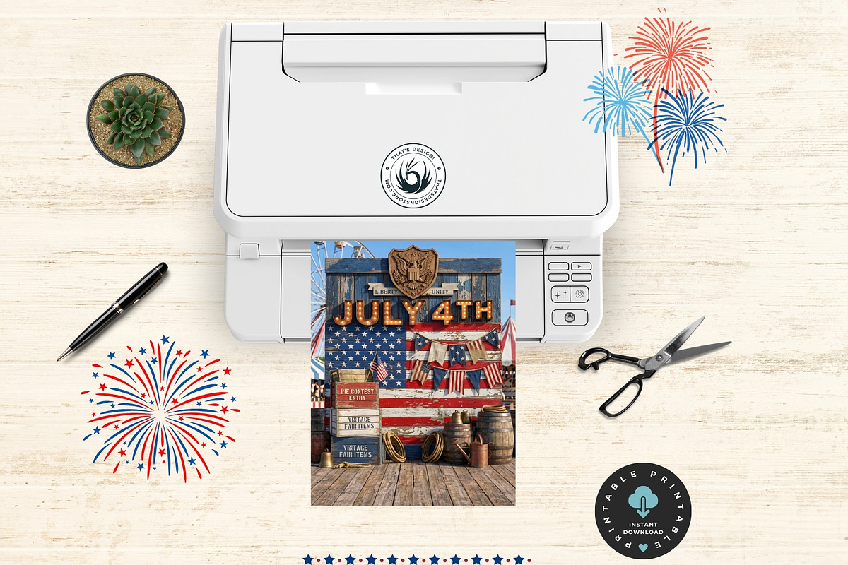 Patriotic 4th of july Backdrops v2, a Background Graphic by ThatsDesignArt (Photo 9 of 9)