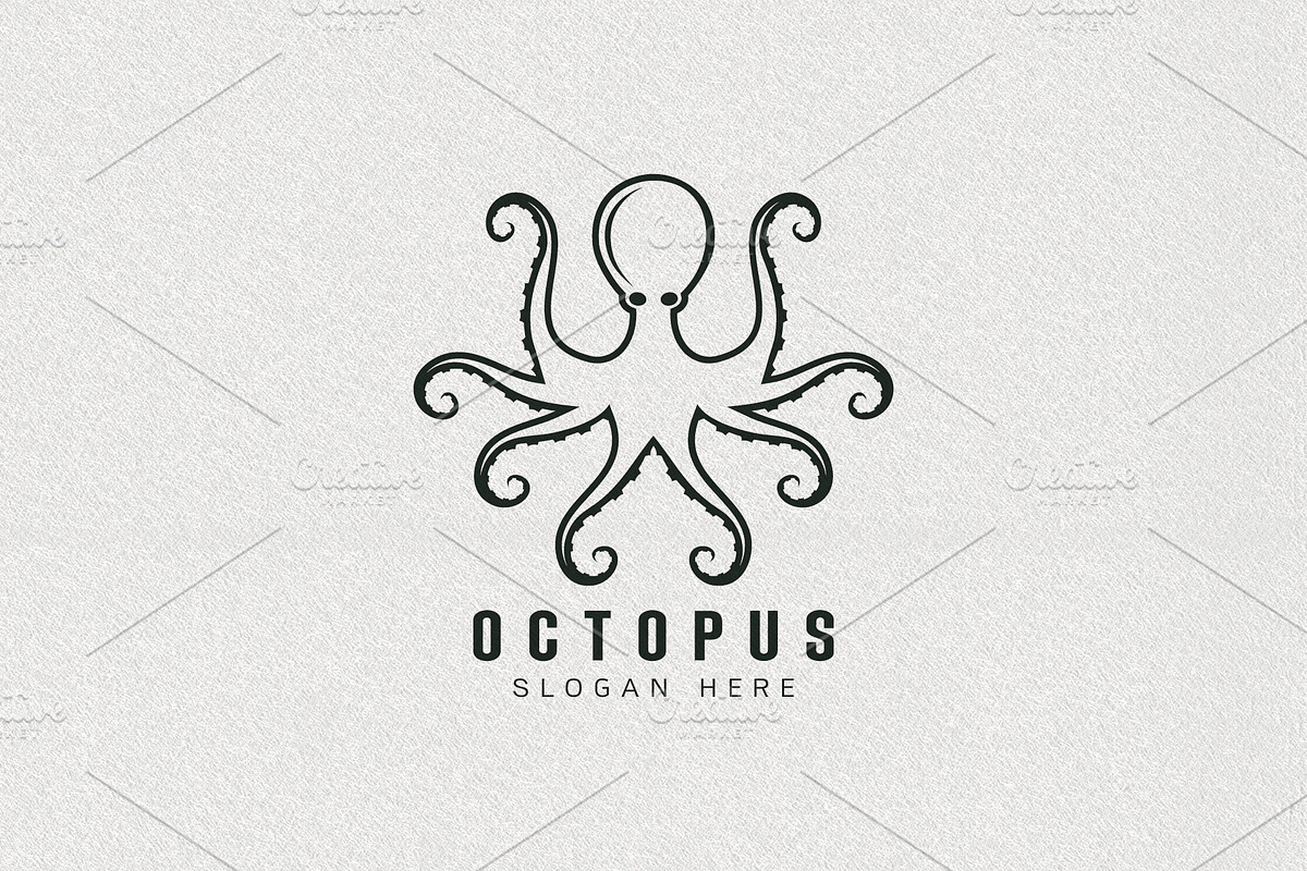 Octopus isolated logo template, a Branding & Logo Template by essense (Photo 3 of 3)