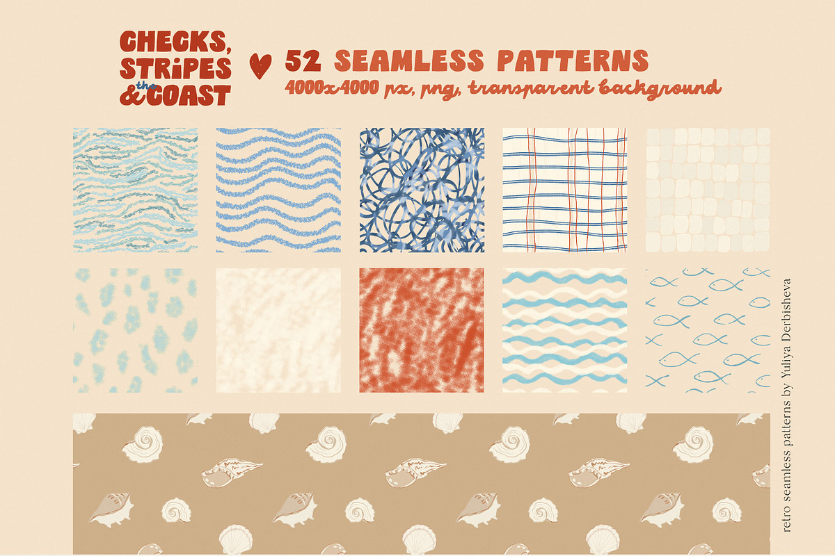 Seamless Patterns Bundle Hand-drawn, a Pattern Graphic by Yuliya Derbisheva (Photo 15 of 16)