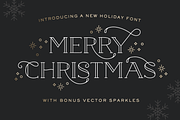 Merry Christmas Font - with sparkles, a Font by Leslie Ray (Thumbnail 1 of 5)