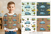 Car Vibes Patterns & Clipart, a Transportation Illustration by GoldmoonUA (Thumbnail 2 of 5)