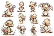 Whimsical Easter Duck Clipart Bundle, an Illustration by Dream Creation (Thumbnail 7 of 7)