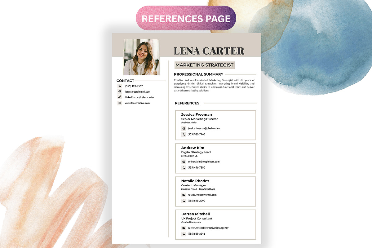 Resume Pack (Word + INDD), a Resume Template by PrimeLayouts (Photo 4 of 6)