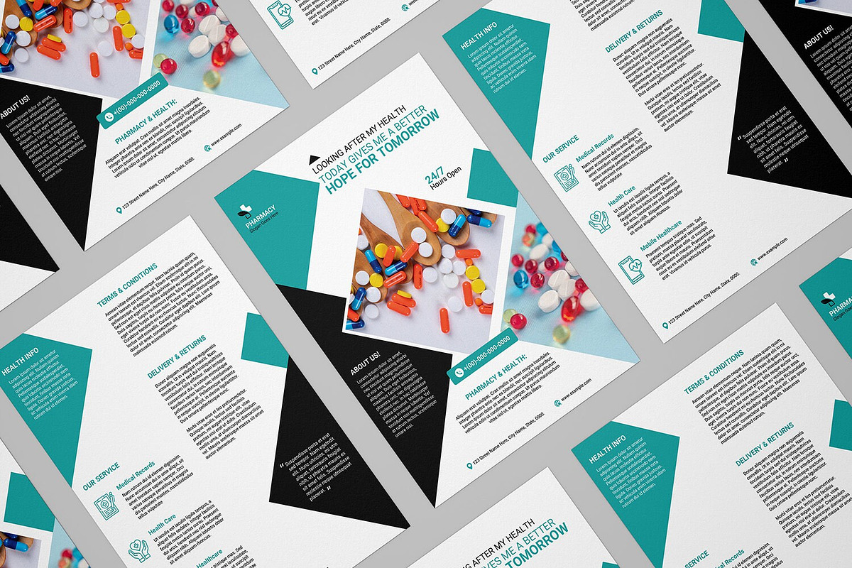 Pharmacy Flyer Template, a Flyer Template by retrographix (Photo 4 of 4)