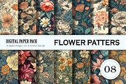 Floral Patterns 08.Digital Paper Set, a Pattern Graphic by KENO Mascots (Thumbnail 1 of 3)