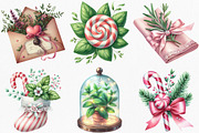 Coquette Christmas Herbs Clipart, an Illustration by Canvas Craft (Thumbnail 2 of 11)