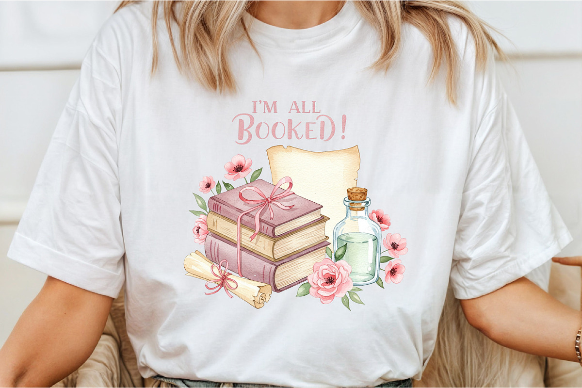 I'm All Booked Sublimation PNG, an Illustration by Libby Wishes (Photo 2 of 6)