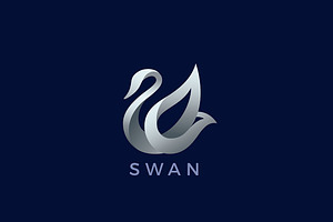 Swan Logo Elegant Luxury Style