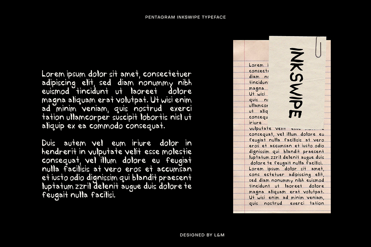 PENTAGRAM INKSWIPE, a Handwritten Font by Lise & Mike–Visual Makers (Photo 3 of 6)