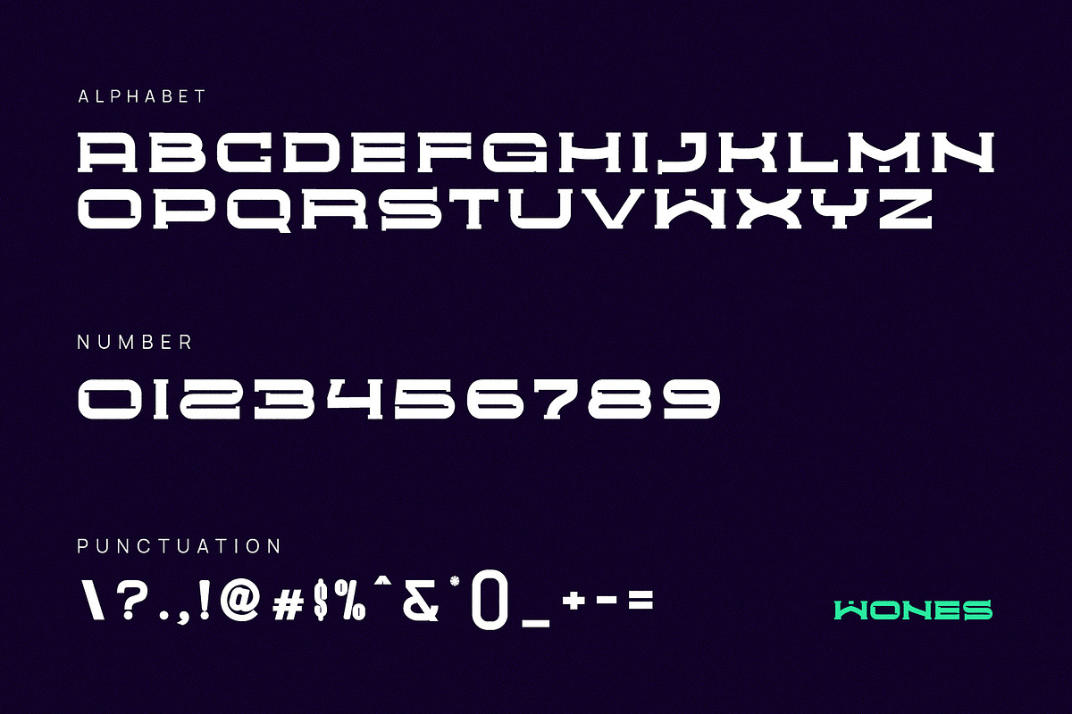 Wones Modern Technology Sans Serif, a Sans Serif Font by Perfectype (Photo 6 of 6)