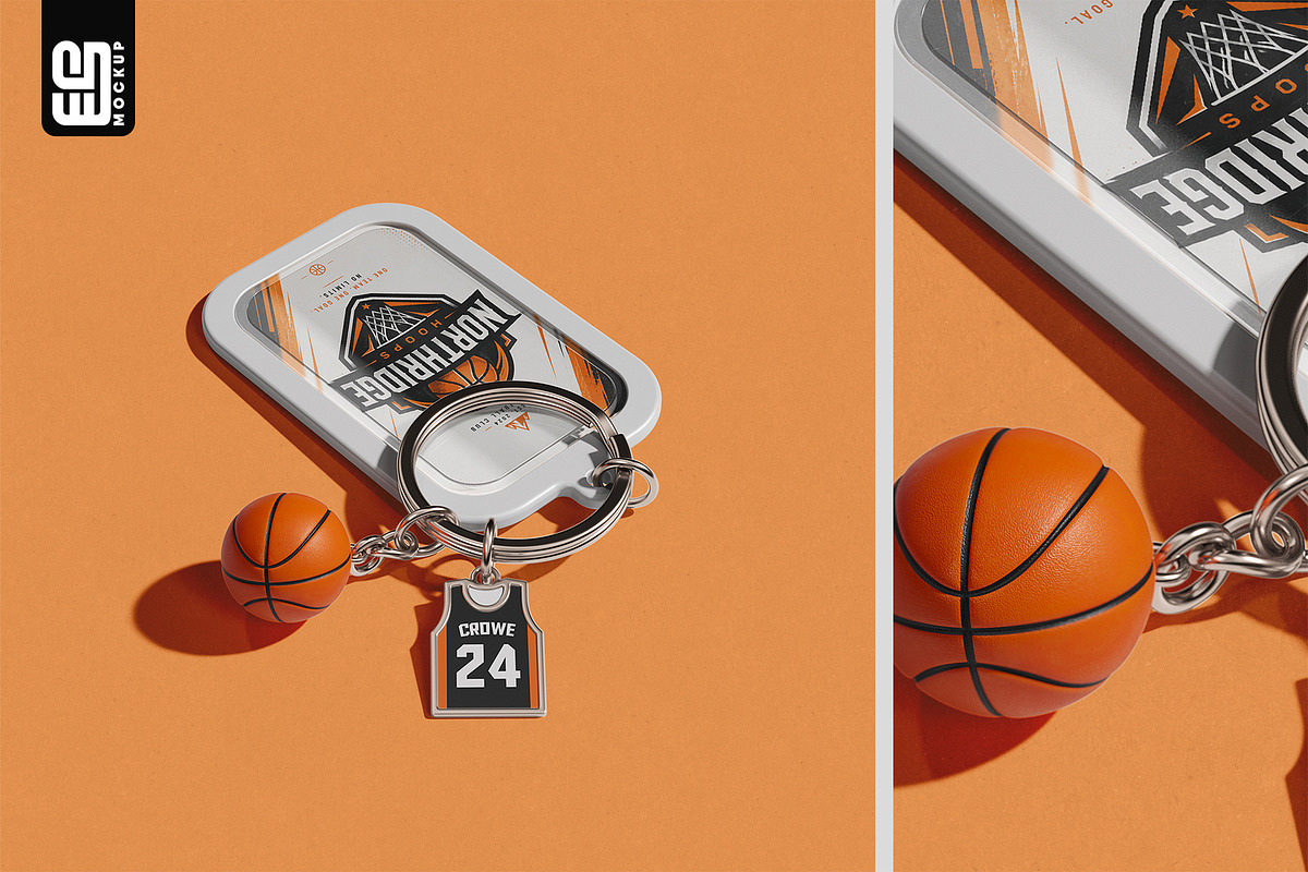 Basketball Keychain Mockup, an Advertising Mockup by SD Mockup (Photo 2 of 5)