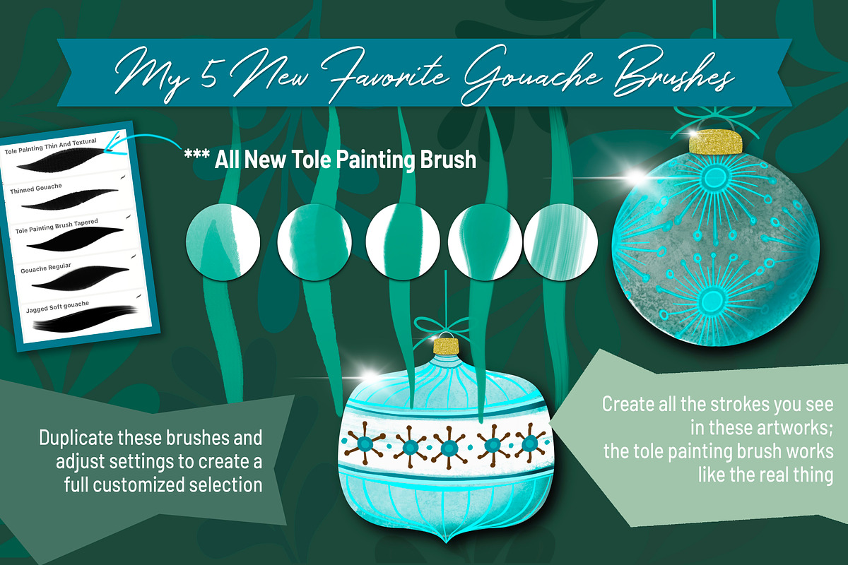 Christmas Procreate Asset Kit &, a Brushes & More by DeloresArt (Photo 9 of 14)