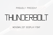 Thunderbolt - Minimalist Display Fon, a Sans Serif Font by Pian45 Studio (Thumbnail 1 of 6)