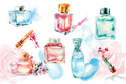 Watercolor  collection of perfume, an Object Graphic by Gulnara Khadeeva (Thumbnail 4 of 4)