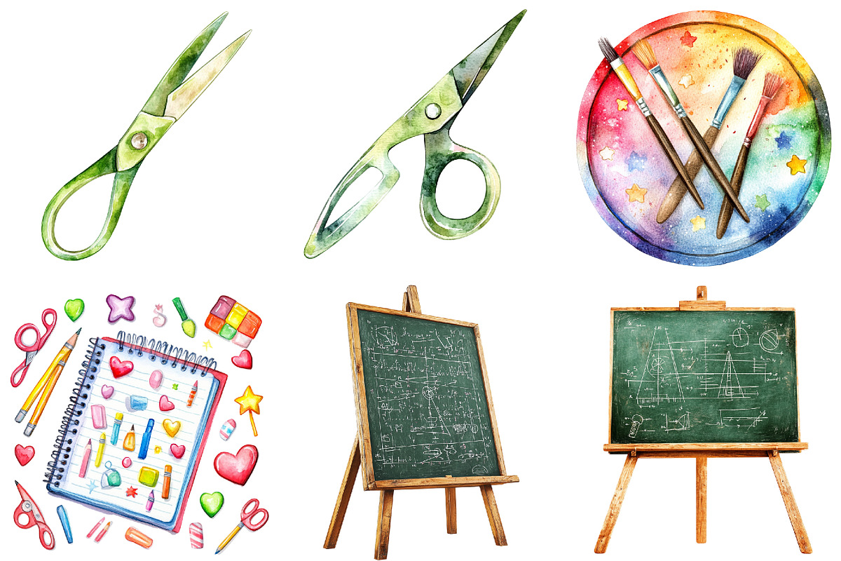 Doodle Back to School Clipart, a Seasonal Illustration by CitraGraphics (Photo 3 of 6)