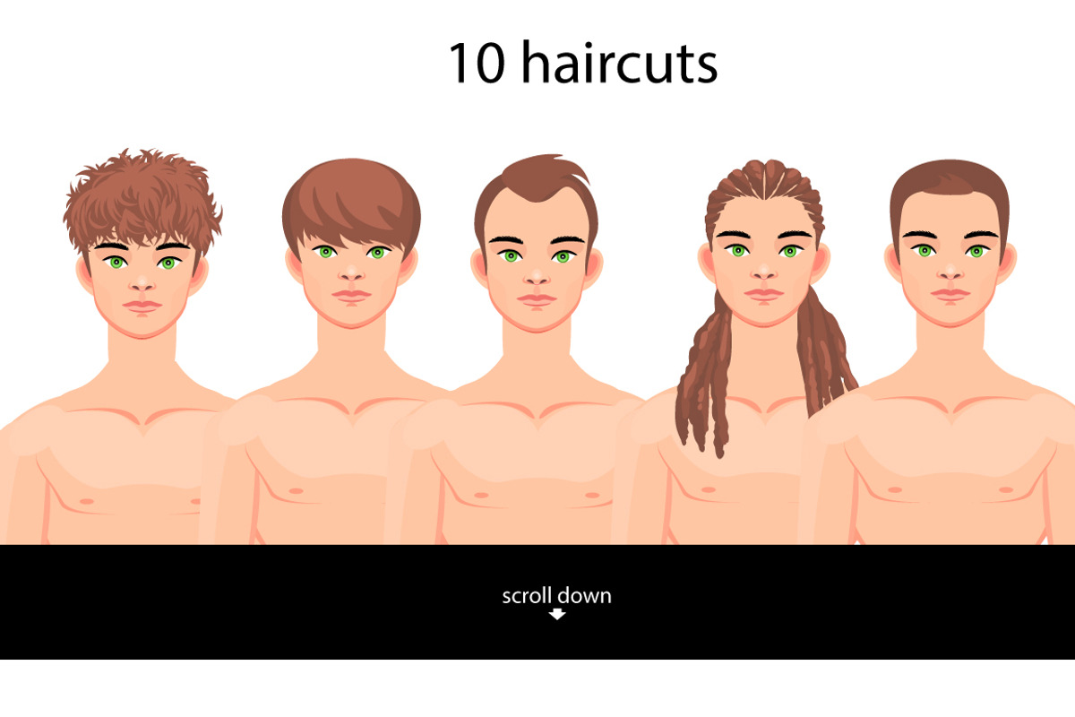 MAN CHARACTER portrait CREATOR (EPS), a Person Illustration by Mandarinkas art (Photo 3 of 5)