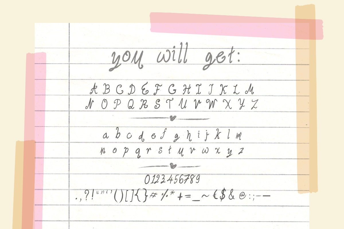 Daydreamer Journal Handwritten Font
