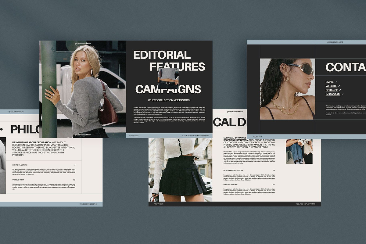 20 Fashion Designer Portfolio Canva, a Presentation Template by Amaré Creative (Photo 7 of 7)
