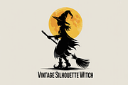 Flying Witch Black Silhouette Bundle, an Illustration by Amazin_art (Thumbnail 3 of 7)