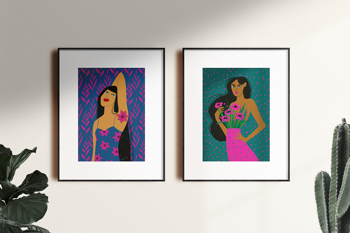 Strong & Beautiful. Plant Ladies., a Person Illustration by Annakniaz (Photo 8 of 10)