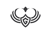 G Shield Eagle Wing Crown Logo, a Branding & Logo Template by Advateik ™ (Thumbnail 2 of 3)