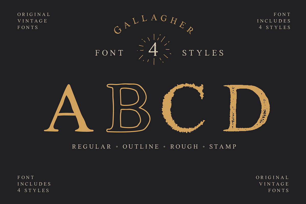 Gallagher - Vintage Serif Typeface preview 2