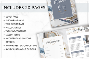 EBook Template Canva InDesign Gold