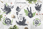 The Day of Peace Vector Collection, a Decorative Illustration by Elena Paletskaya (Thumbnail 4 of 6)