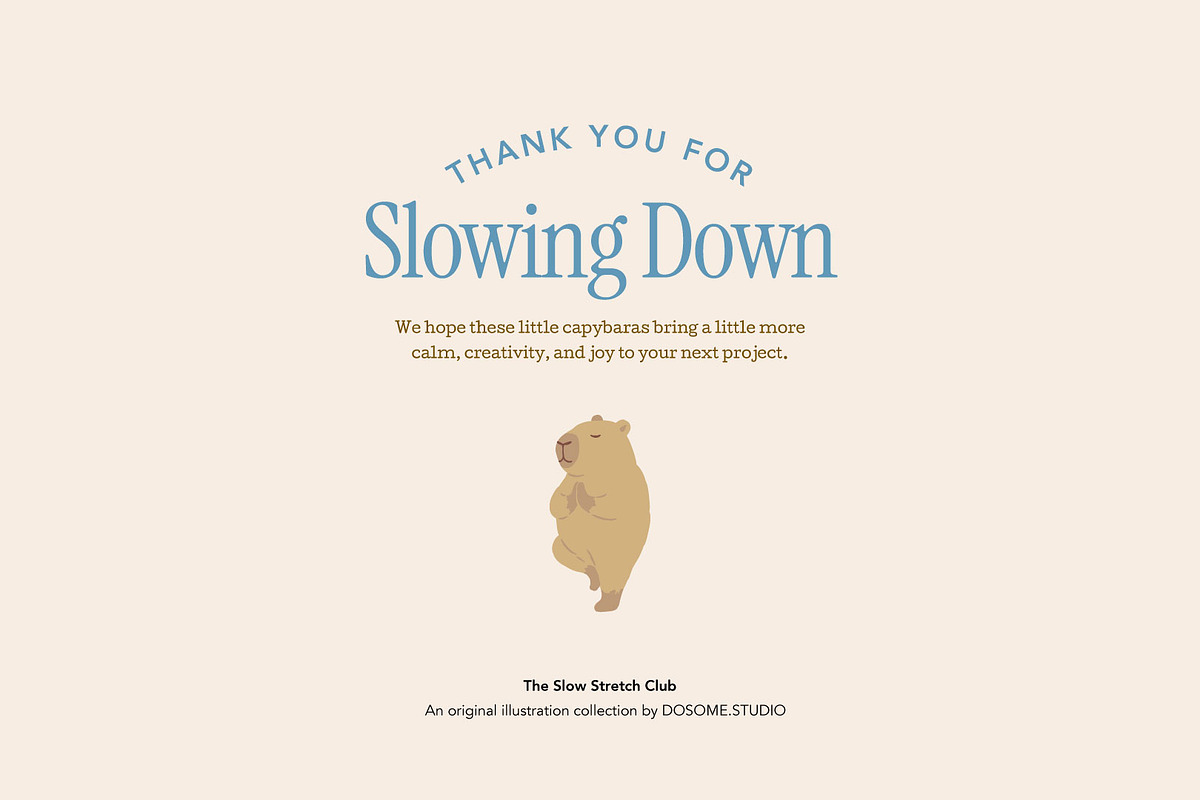 Capybara Yoga Illustration Set, an Animal Illustration by dosome.my (Photo 10 of 10)