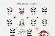 Little cute pandas, an Animal Illustration by Tkoko vectors & patterns (Thumbnail 4 of 6)