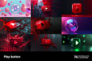Play buttons. 76 images, a Background Graphic by Handmadefont (Thumbnail 11 of 15)
