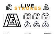Letter A Logo Bundle: 25 Minimalist, a Decorative Illustration by The Monoline Guy (Thumbnail 1 of 4)