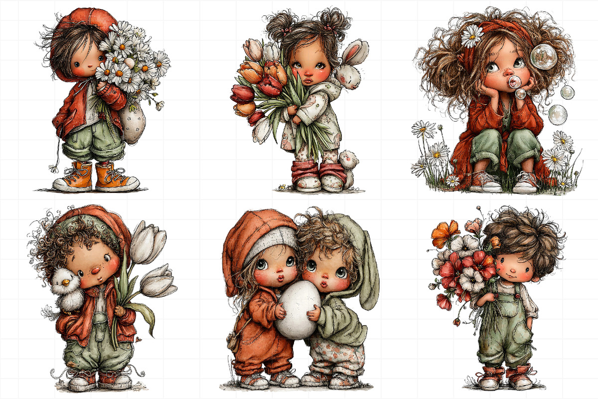 Whimsical Easter Kids Bundle, an Illustration by Daily.Designs (Photo 7 of 7)