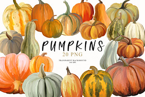 Autumn Pumpkins Clipart