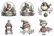 Whimsical Winter Bird Clipart, an Illustration by DreamPrint404 (Thumbnail 7 of 7)