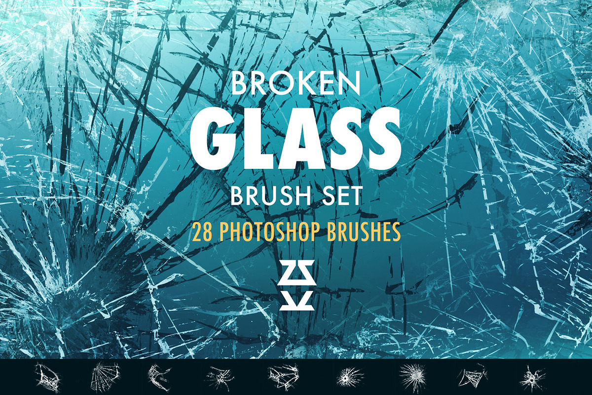 Broken glass Brush Set, a Brush Add-On by Zsolt Kosa Art (Photo 1 of 5)