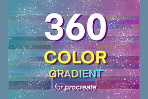 360 Procreate Gradient Color Swatch, a Palette Add-On by LiuBi Art